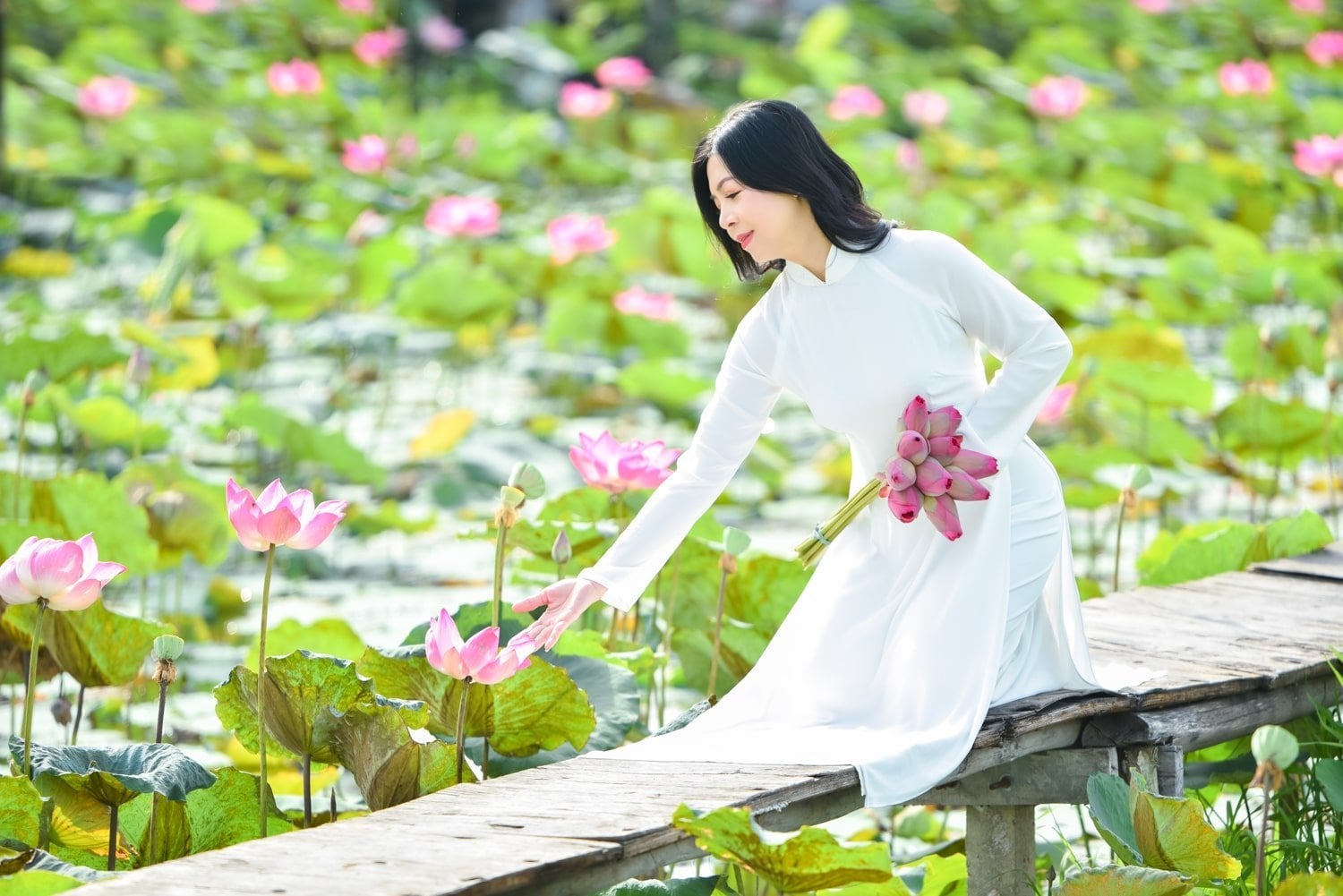 The lotus is closely associated with Vietnamese women, symbolizing their grace, resilience, and inner strength